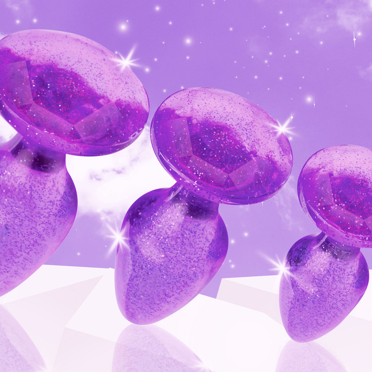 Glitter Gem Anal Plug Set -