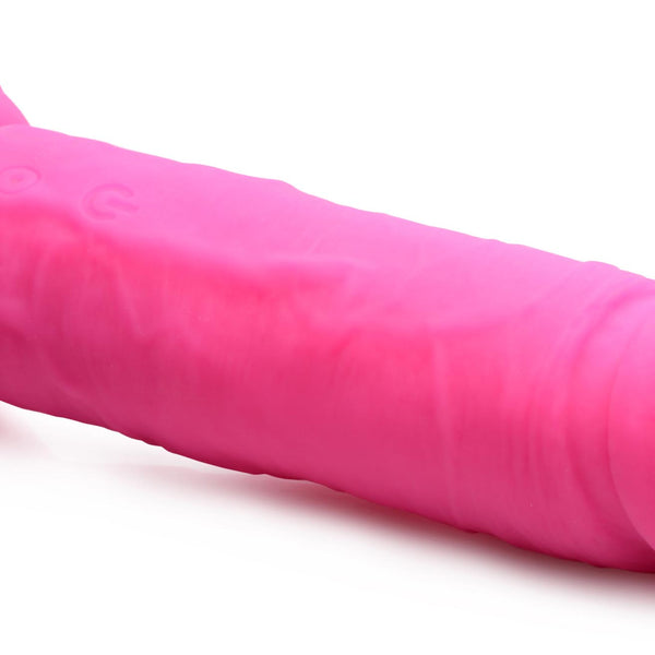 Power Player 28X Vibrating Silicone Dildo with Remote -