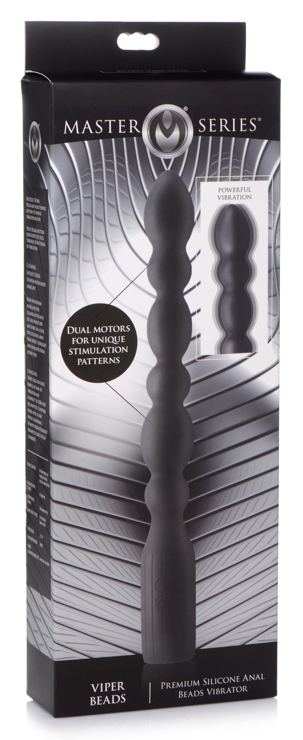 Viper Anal Beads Silicone Dual Motor Vibrator