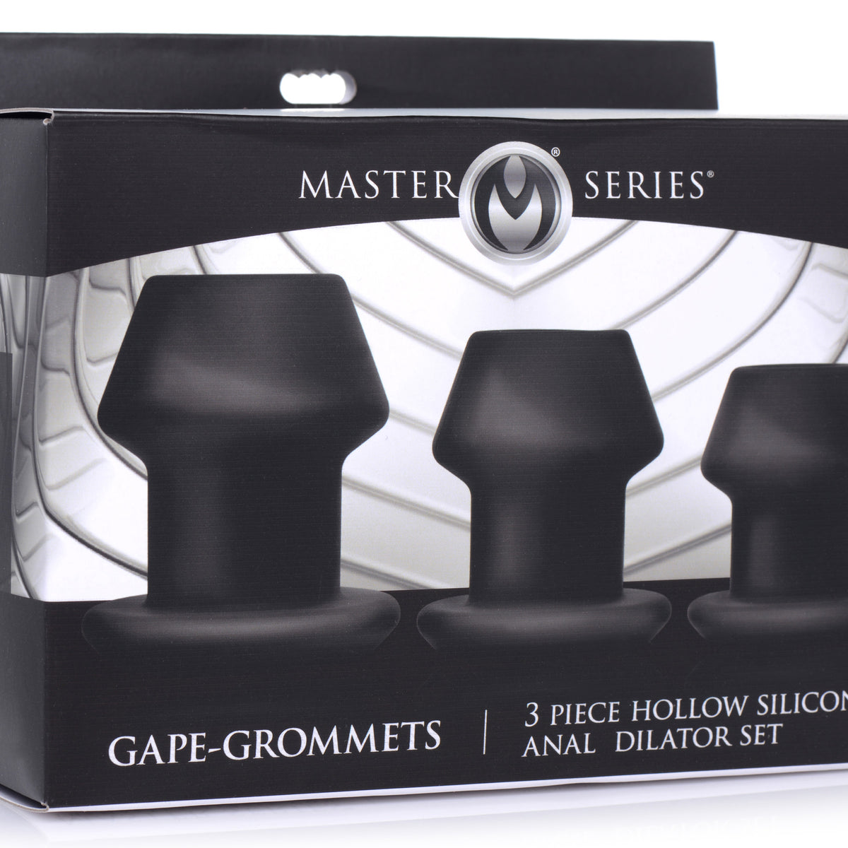 Gape-Grommets 3 Piece Hollow Silicone Anal Dilator Set