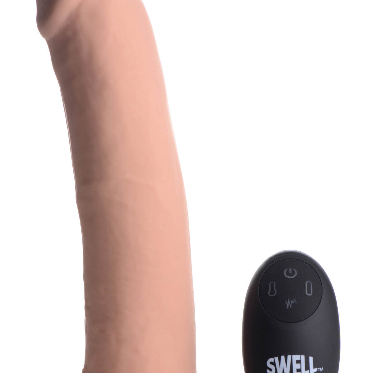 7X Inflatable and Vibrating Remote Control Silicone Dildo - 8.5 Inch