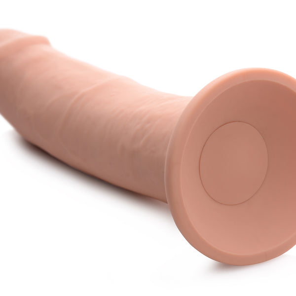 7X Inflatable and Vibrating Remote Control Silicone Dildo - 8.5 Inch
