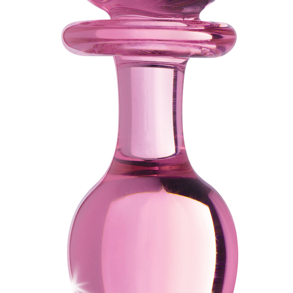 Rose Glass Anal Plug - Large