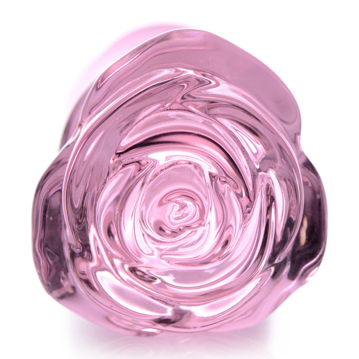 Rose Glass Anal Plug - Large
