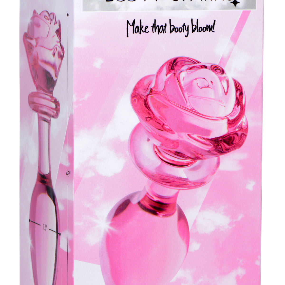 Rose Glass Anal Plug - Large
