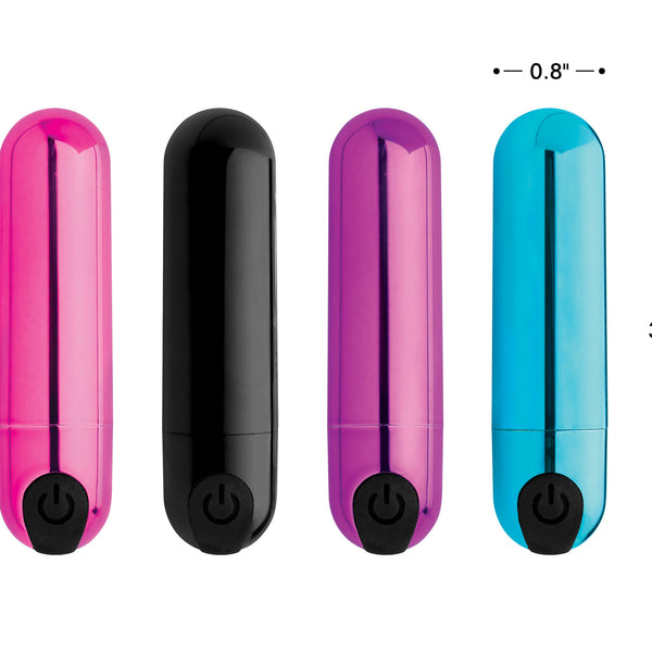 10X Rechargeable Vibrating Metallic Bullet -