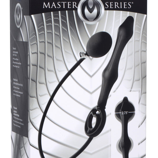 Devils Rattle Inflatable Silicone Anal Plug with Cock and Ball Ring