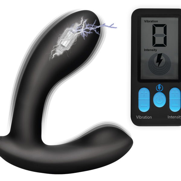 E-Stim Pro Silicone Vibrating Prostate Massager with Remote Control