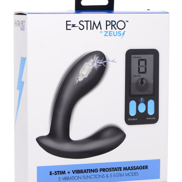 E-Stim Pro Silicone Vibrating Prostate Massager with Remote Control