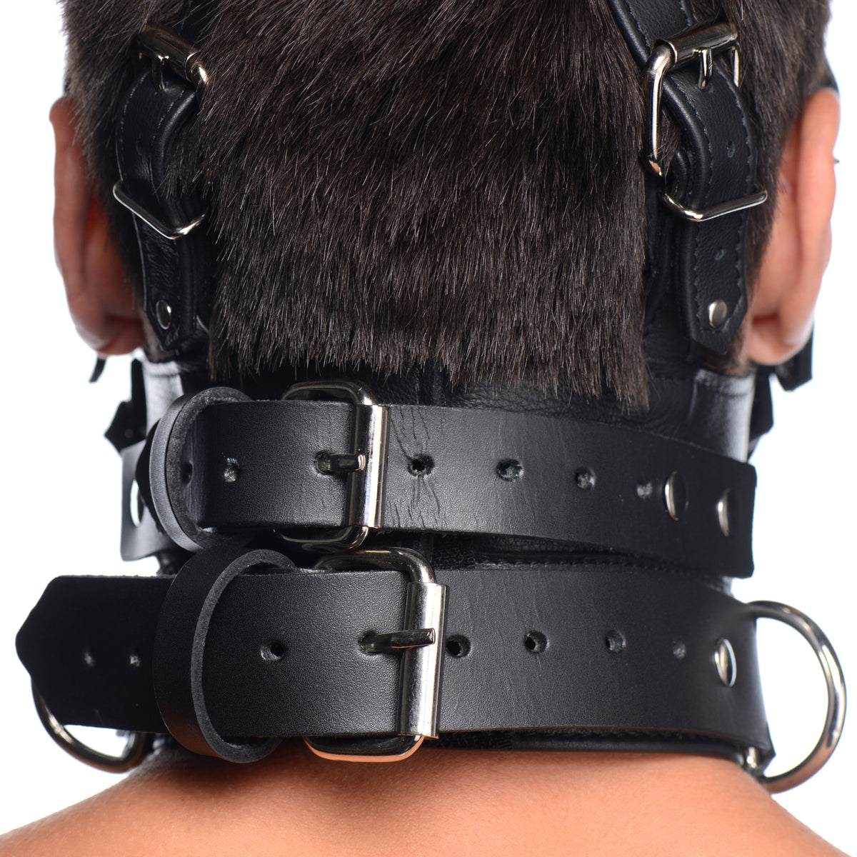 Leather Head Harness with Removeable Gag