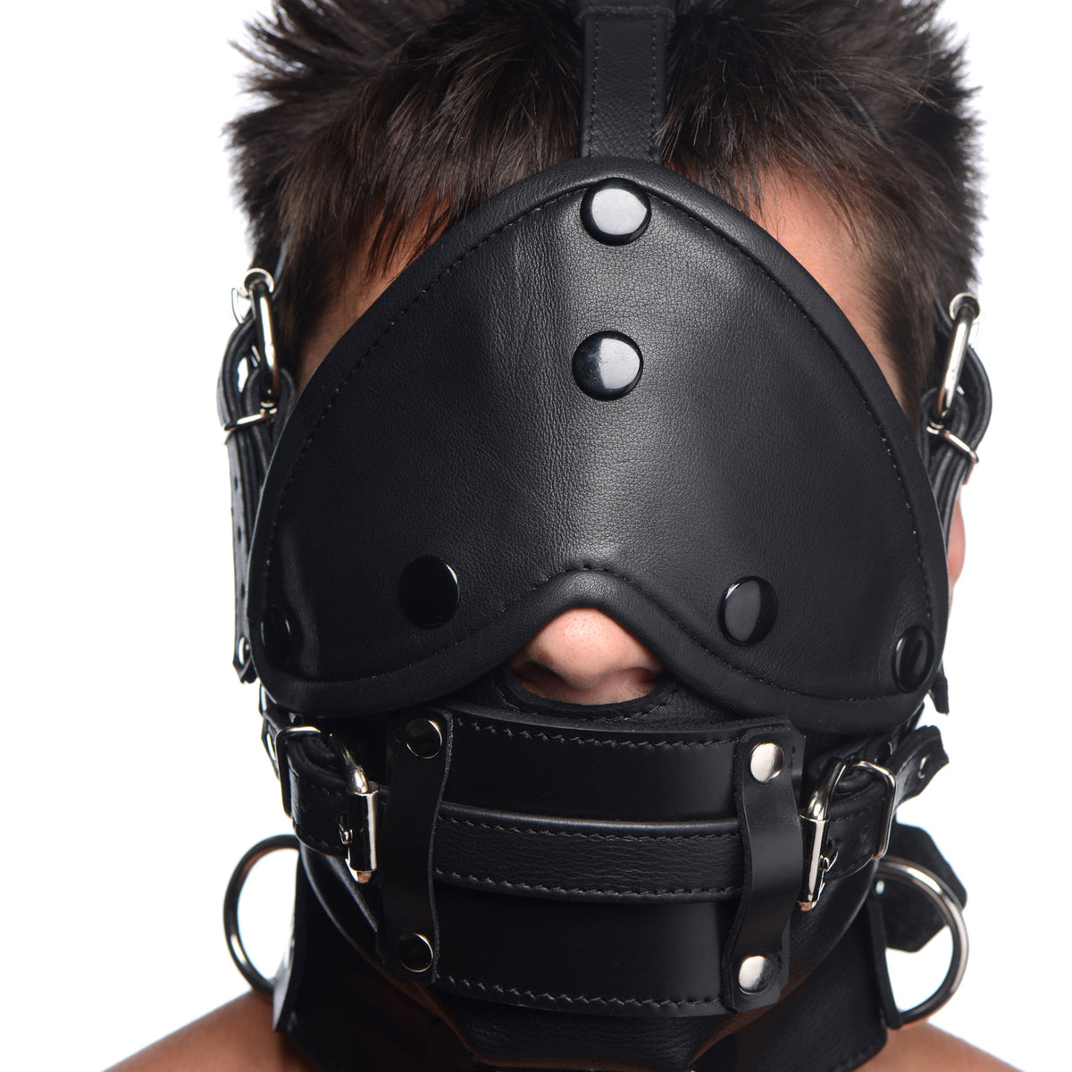 Leather Head Harness with Removeable Gag