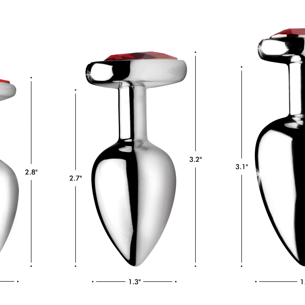Heart Gem Anal Plug Set