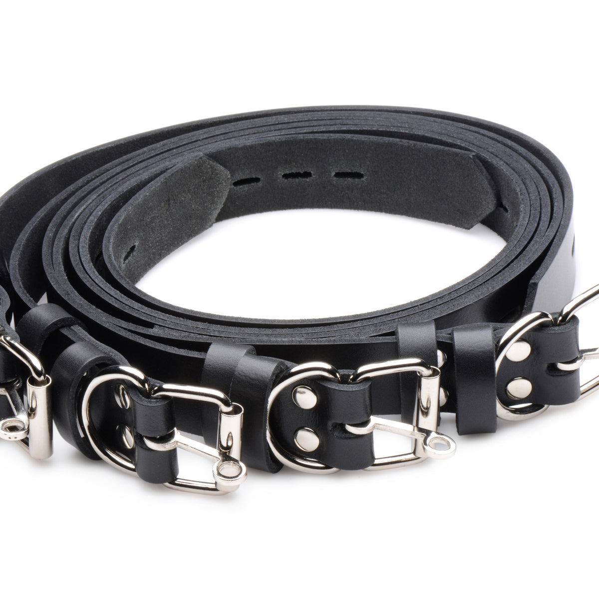 4 Pack Leather Locking Bondage Straps