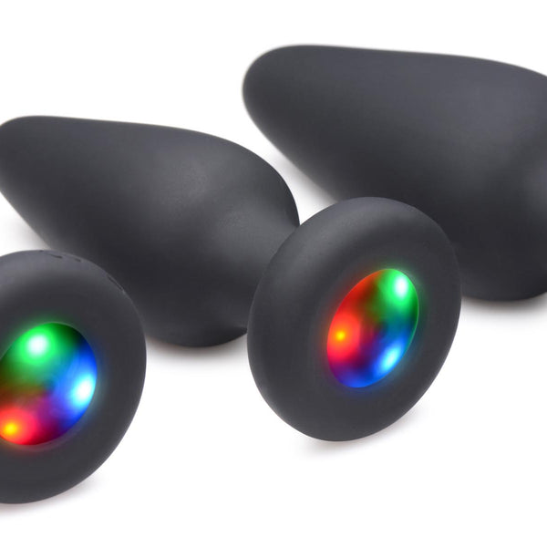 Light Up Silicone Anal Plug - Large