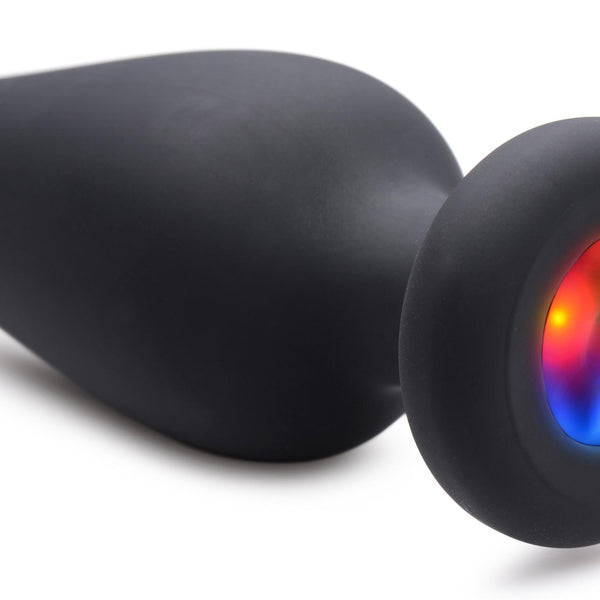 Light Up Silicone Anal Plug - Large