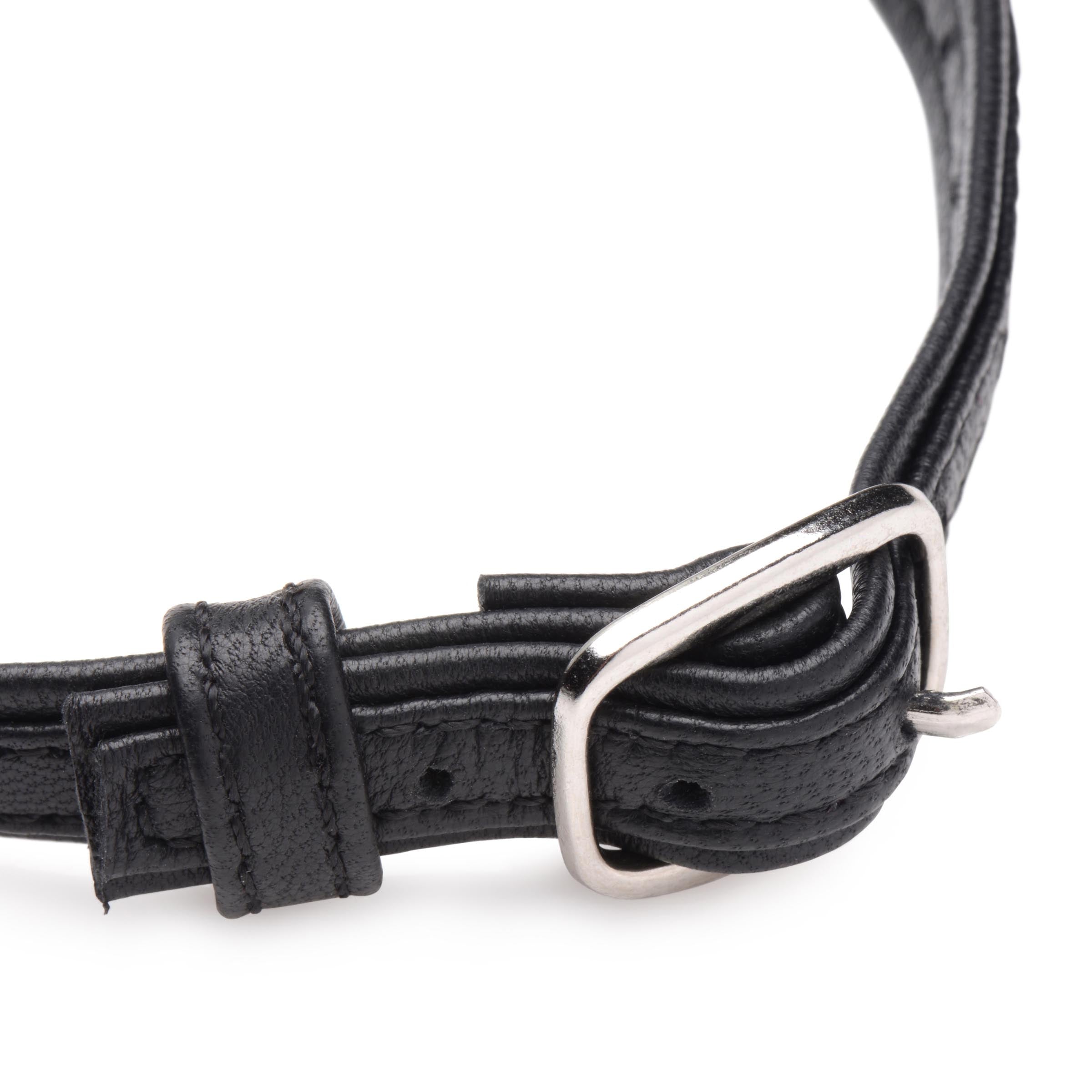 Heart Lock Leather Choker with Lock and Key