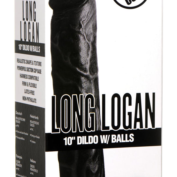Long Logan 10 Inch Dildo with Balls -