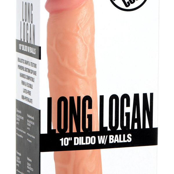 Long Logan 10 Inch Dildo with Balls -