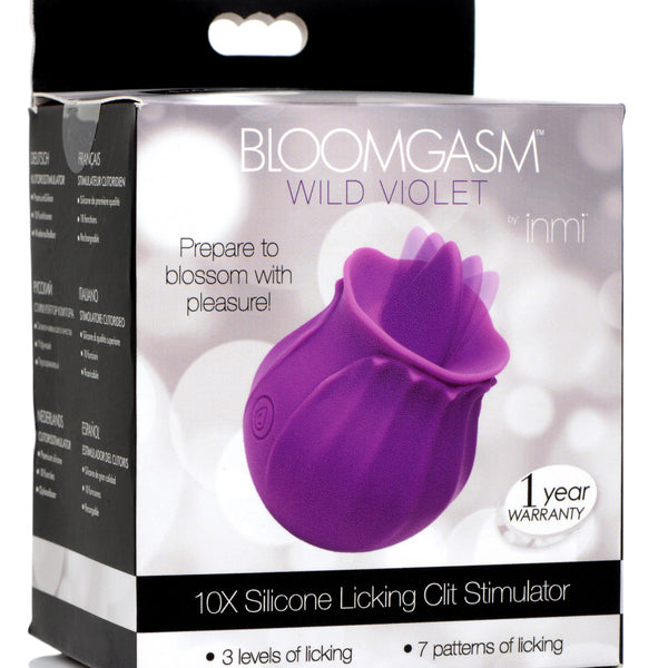 Bloomgasm Wild Violet 10X Silicone Clit Licking Stimulator -