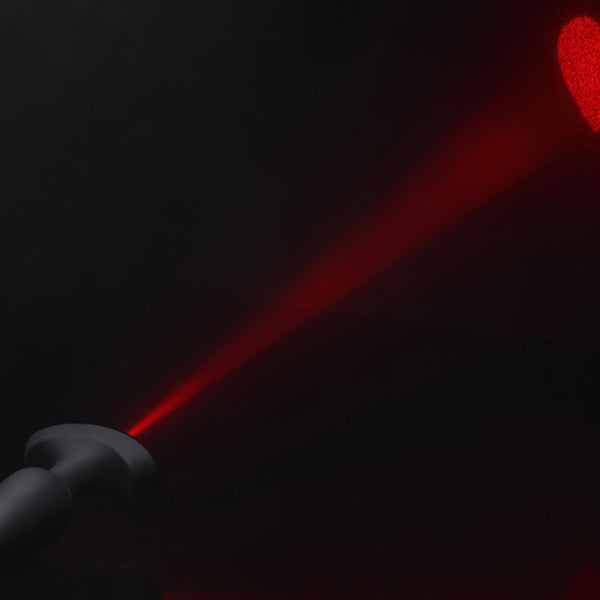 28X Laser Heart Silicone Anal Plug with Remote – Medium