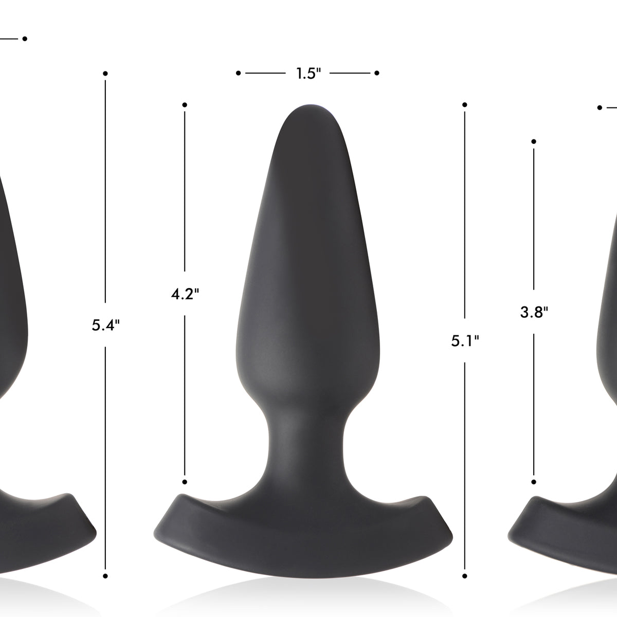 28X Laser Heart Silicone Anal Plug with Remote – Medium