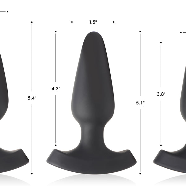 28X Laser Heart Silicone Anal Plug with Remote – Medium