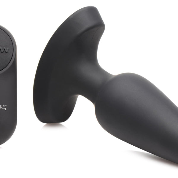 28X Laser Heart Silicone Anal Plug with Remote – Medium