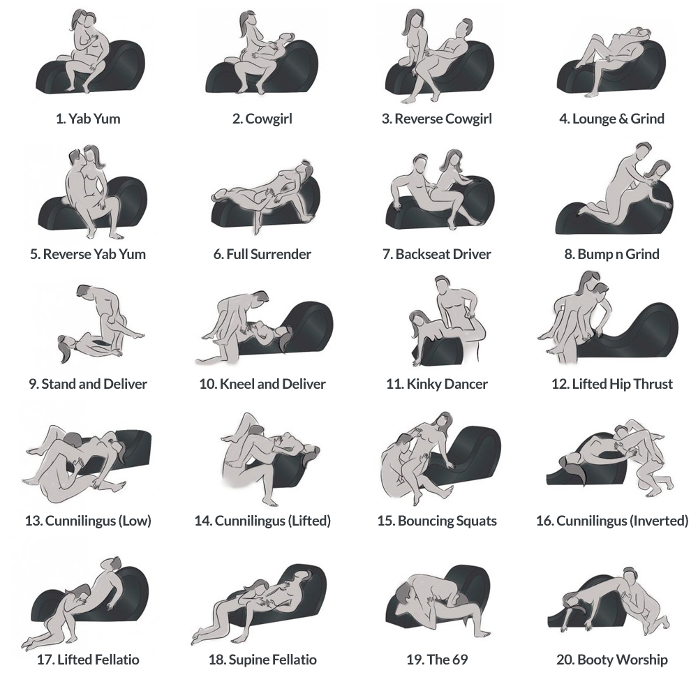 Kinky Couch Sex Chaise Lounge with Love Pillows -