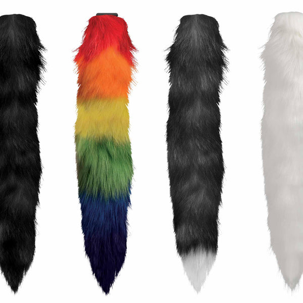 Interchangeable  and White Fox Tail