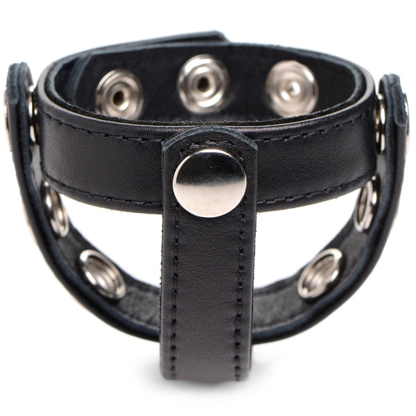 Leather Snap-on Cock Harness -