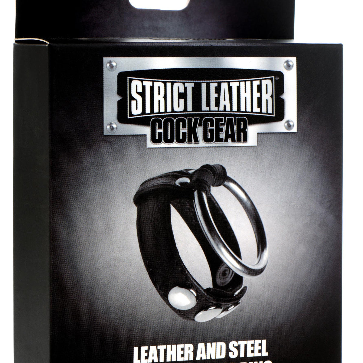 Leather and Steel Cock and Ball Ring