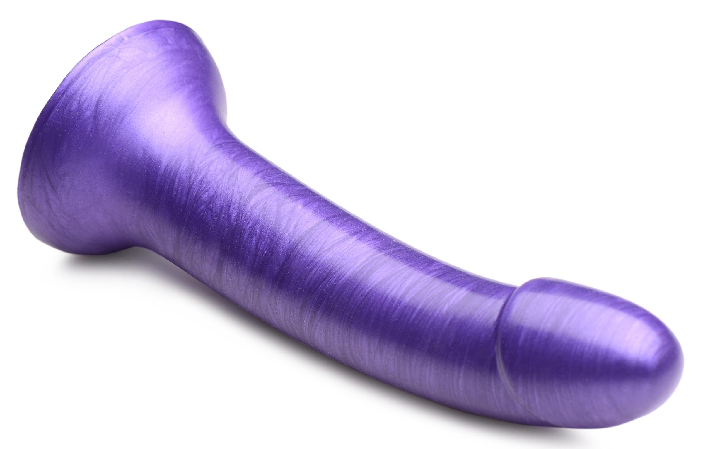 7 Inch Metallic Silicone Dildo -