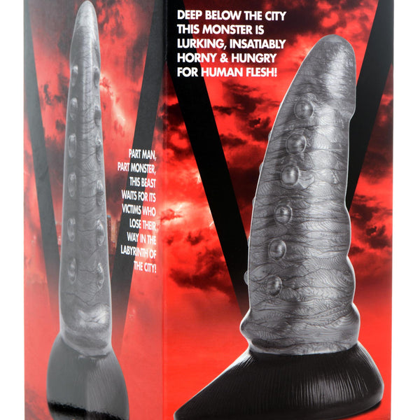 Beastly Tapered Bumpy Silicone Dildo