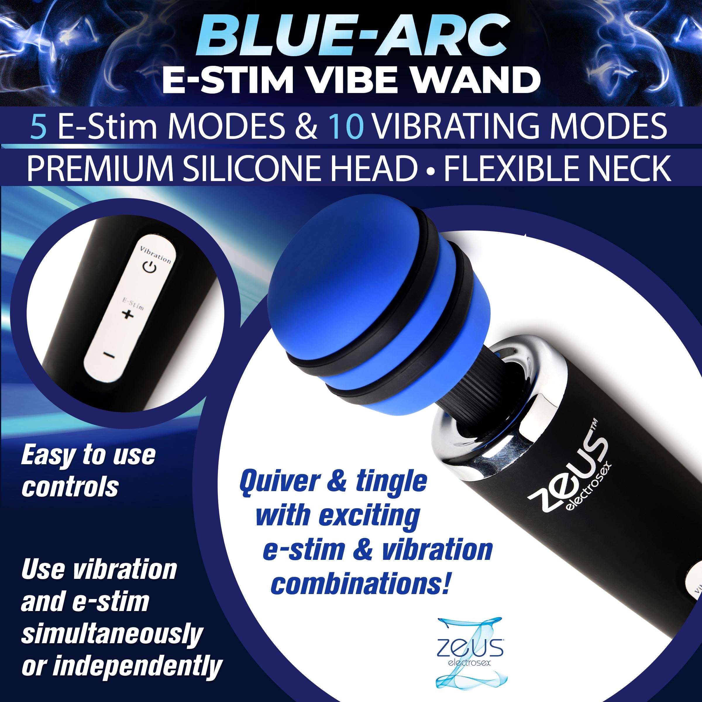 Blue-Arc E-Stim Vibrating Wand