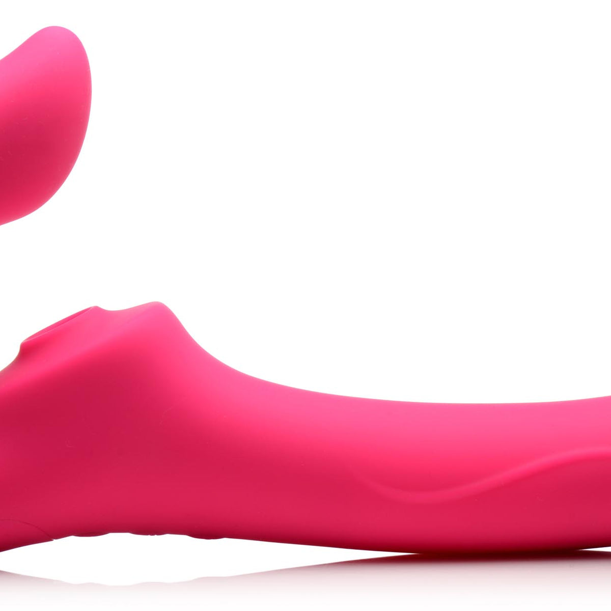 Licking and Vibrating Strapless Strap-On with Remote Control