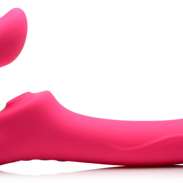 Licking and Vibrating Strapless Strap-On with Remote Control