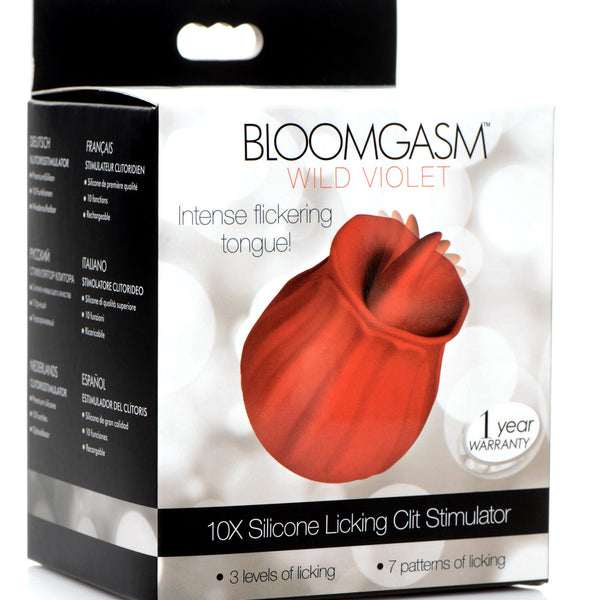 Bloomgasm Wild Violet 10X Silicone Clit Licking Stimulator -