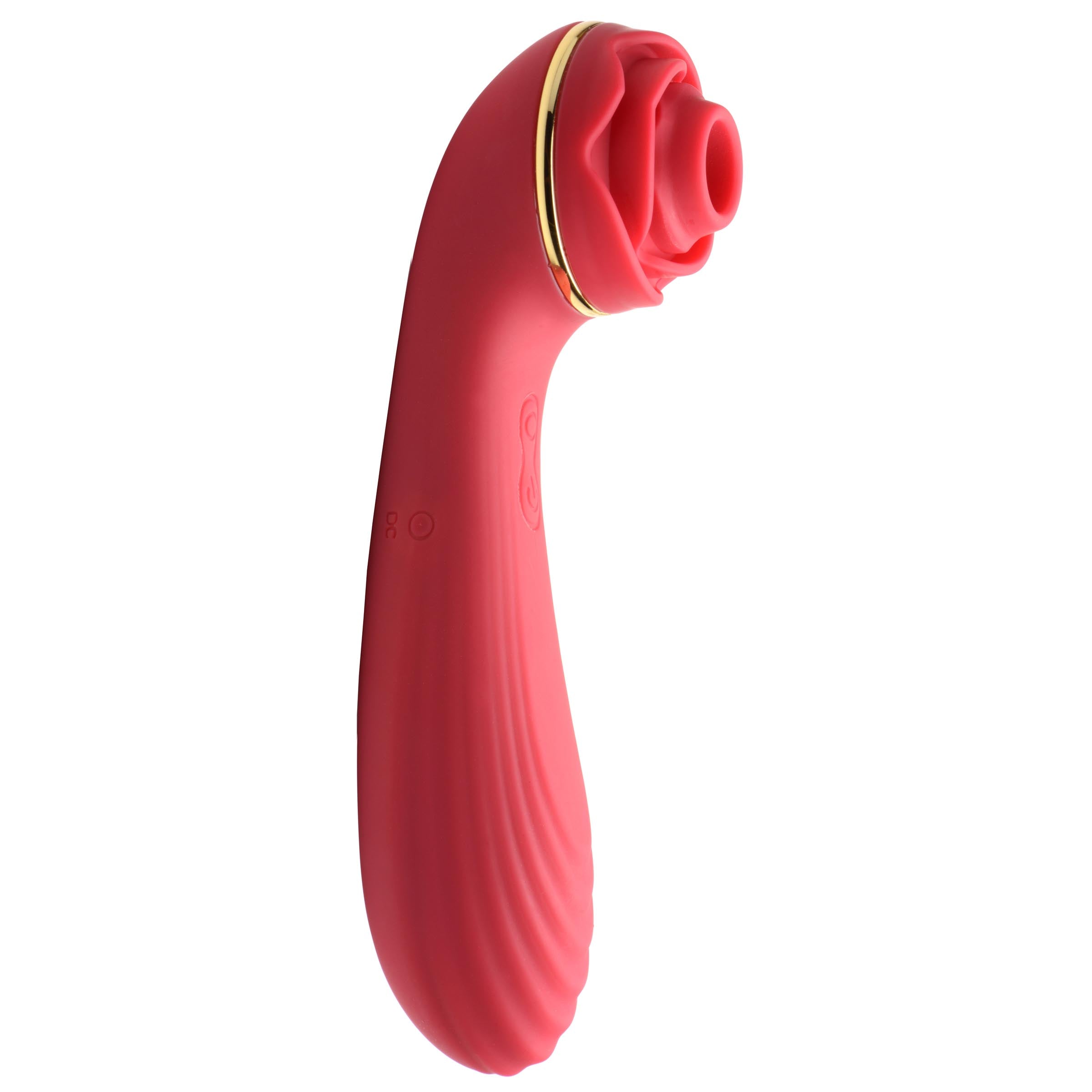 Passion Petals 10X Silicone Suction Rose Vibrator - Red