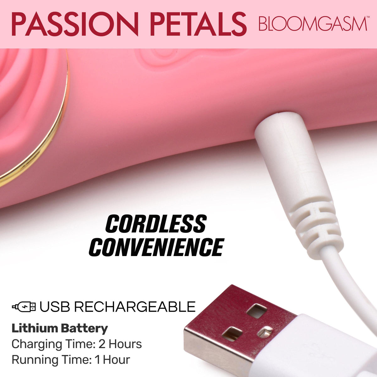 Passion Petals 10X Silicone Suction Rose Vibrator -