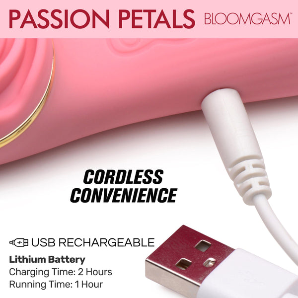 Passion Petals 10X Silicone Suction Rose Vibrator -