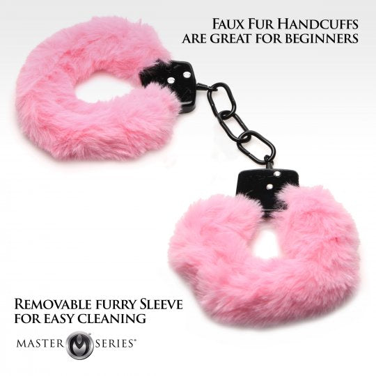 Cuffed in Fur Furry Handcuffs - Pink