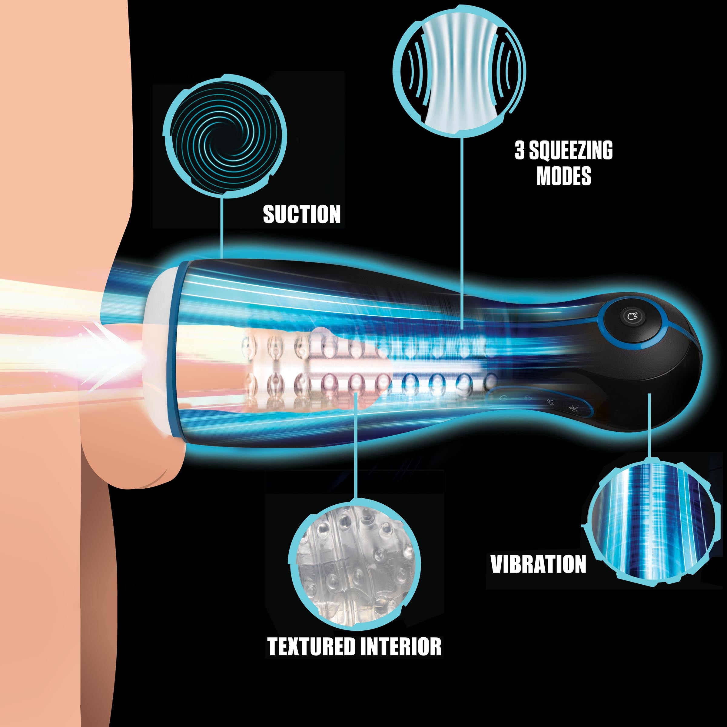 Auto Milker Extreme 16X Sucking, Squeezing, and Vibrating Masturbator