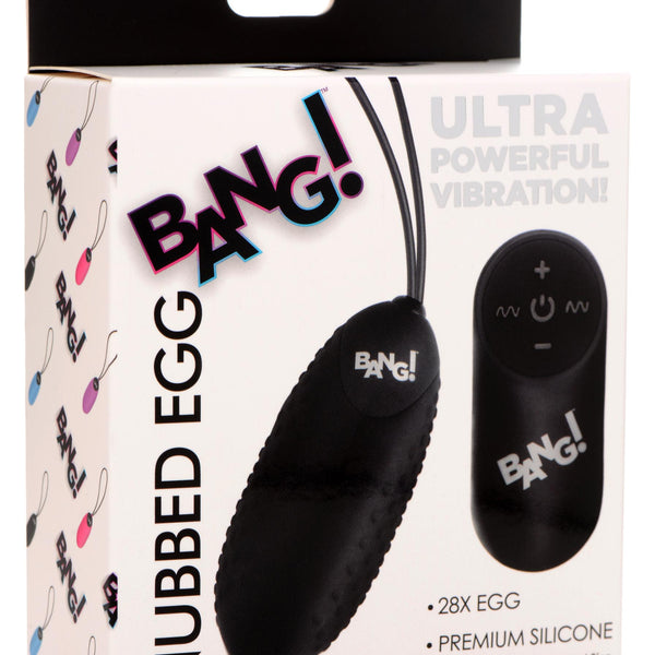 28X Nubbed Silicone Vibrating Egg with Remote Control