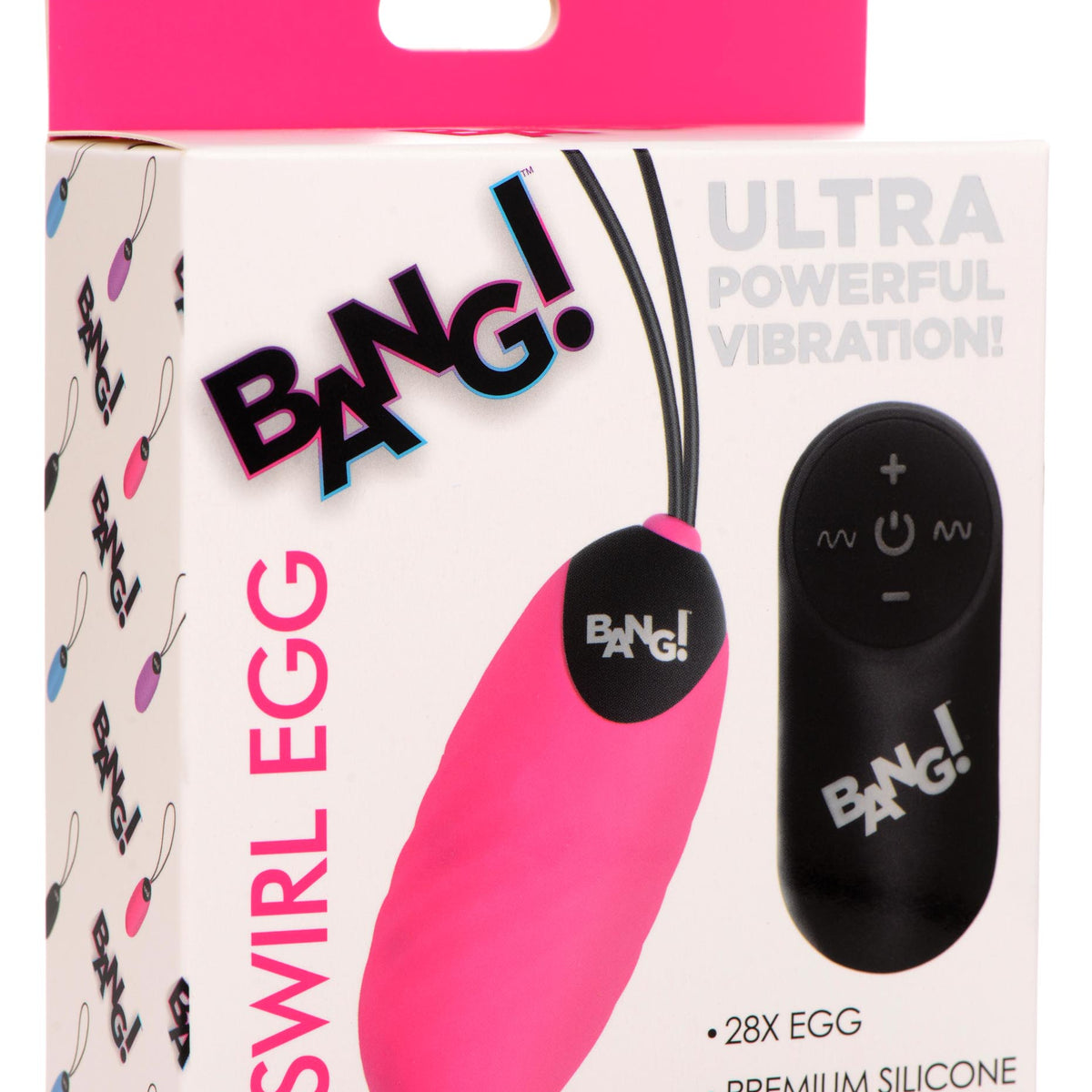 28X Swirl Silicone Vibrating Egg with Remote Control
