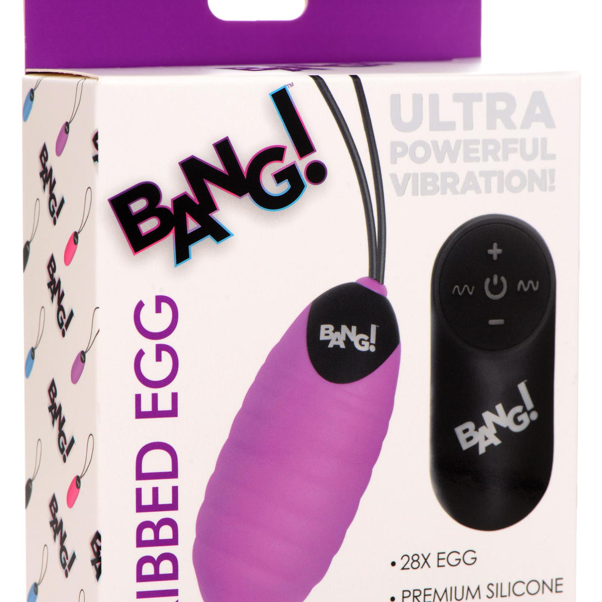 28X Ribbed Silicone Vibrating Egg with Remote Control