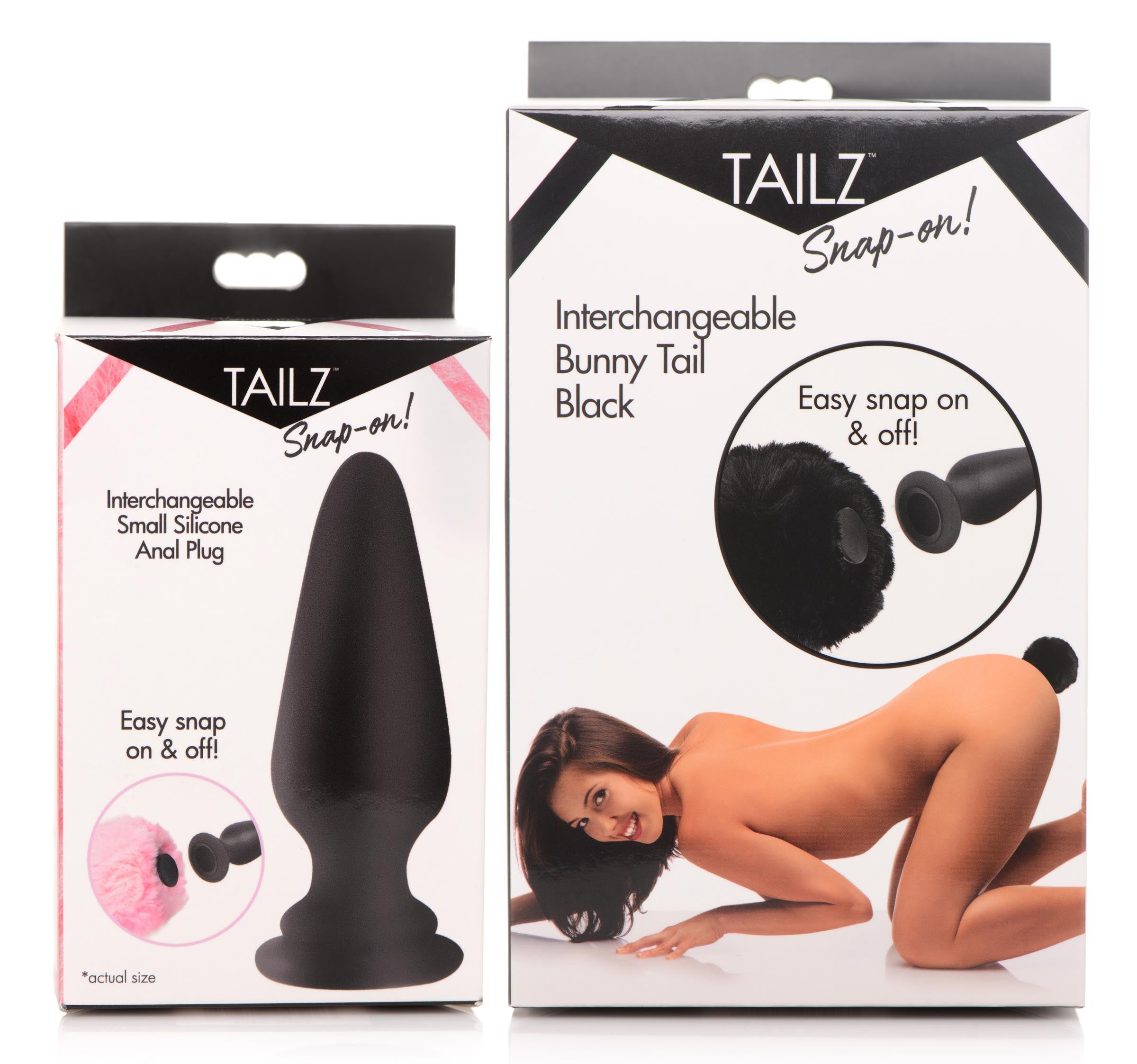 Small Anal Plug with Interchangeable Bunny Tail