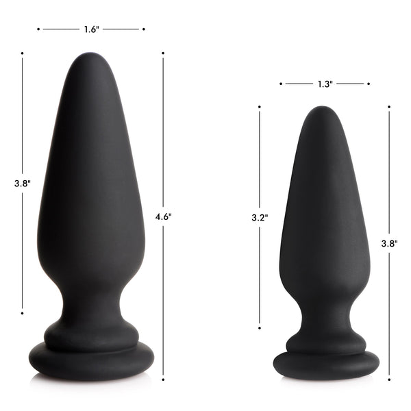 Small Anal Plug with Interchangeable Fox Tail -  and White