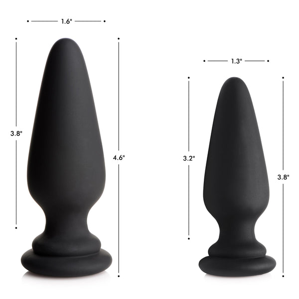 Large Anal Plug with Interchangeable Fox Tail -  and White