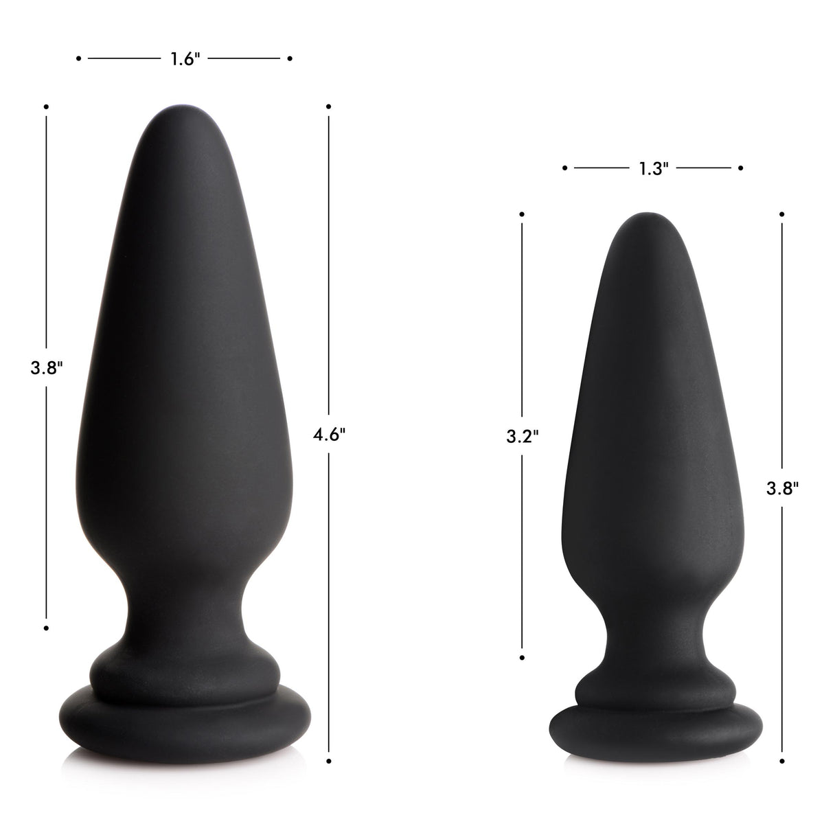 Large Anal Plug with Interchangeable Fox Tail -  and White