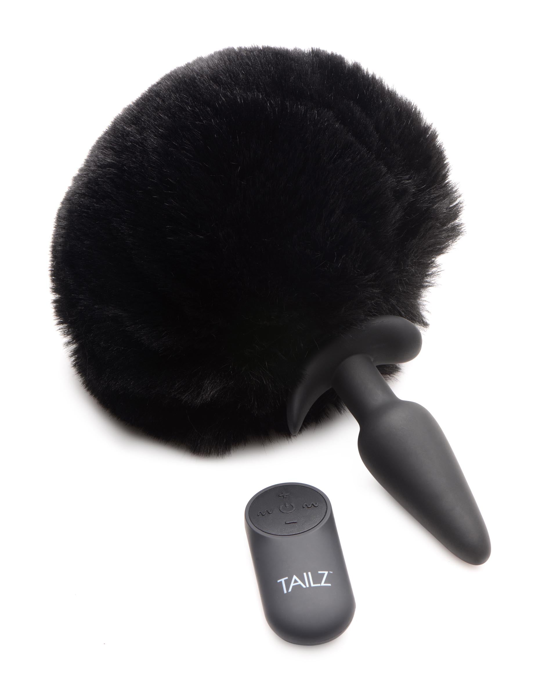 Large Vibrating Anal Plug with Interchangeable Bunny Tail -